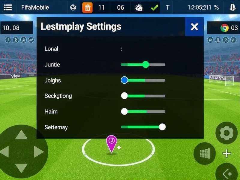 FIFA Mobile Gameplay Settings interface showing control and camera options