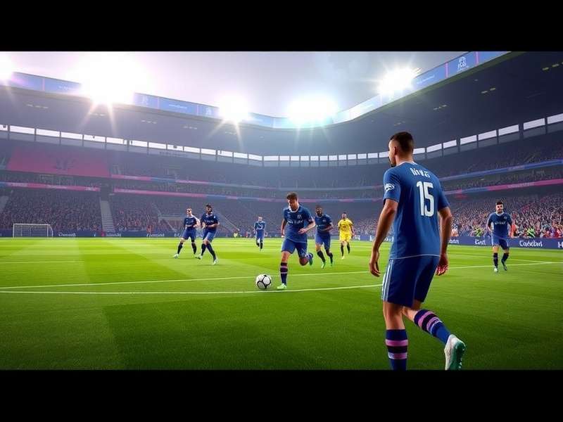 FIFA Mobile gameplay screenshot showing realistic football action