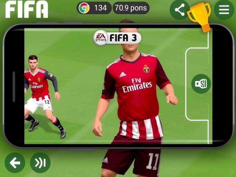 FIFA Mobile gameplay on PC with keyboard and mouse controls
