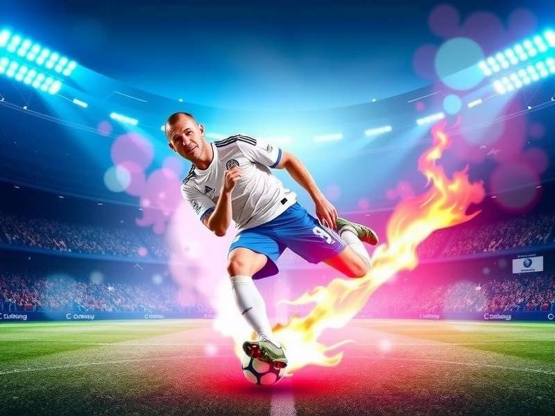 EA FC Mobile gameplay screenshot showing a stunning goal celebration