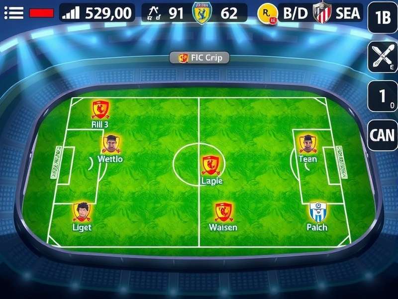 FIFA Mobile gameplay on a smartphone showing an intense match