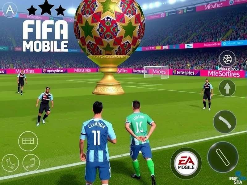 FIFA Mobile gameplay on a PC screen showcasing stunning graphics