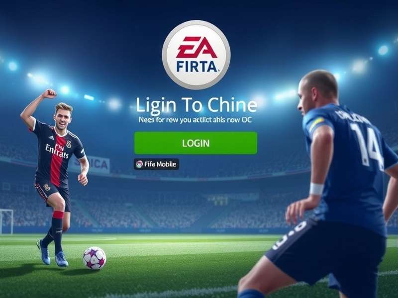 FIFA Mobile Login Screen on a Smartphone
