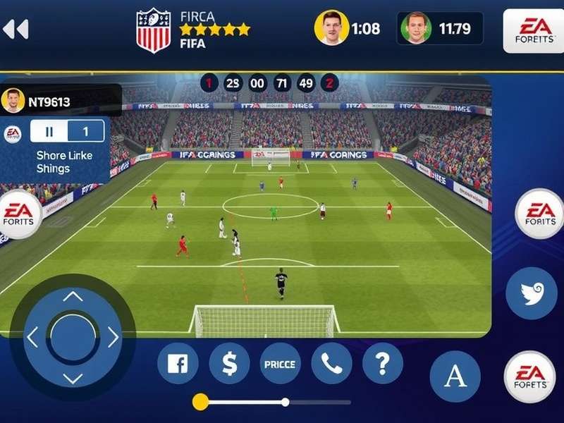 Dynamic FIFA Mobile gameplay screenshot showing a close-up skill move