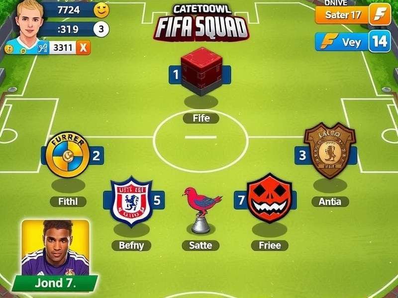 A well-organized FIFA Mobile squad on a mobile phone screen