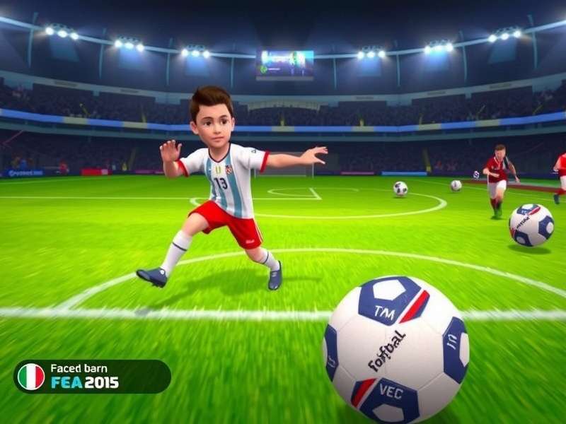 FIFA Mobile gameplay on smartphone with football stadium background