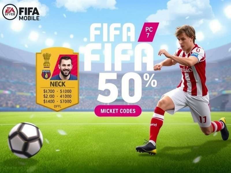 FIFA Mobile gameplay on mobile phone showing redeem codes interface