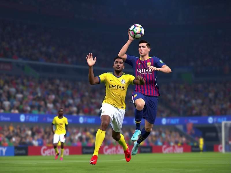 FIFA Mobile gameplay action on mobile screen